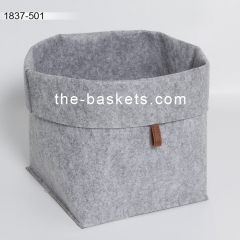 Foldable felt storage basket