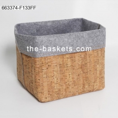 Foldable felt storage basket