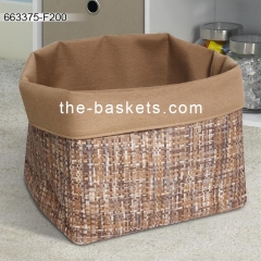 Foldable fabric storage basket