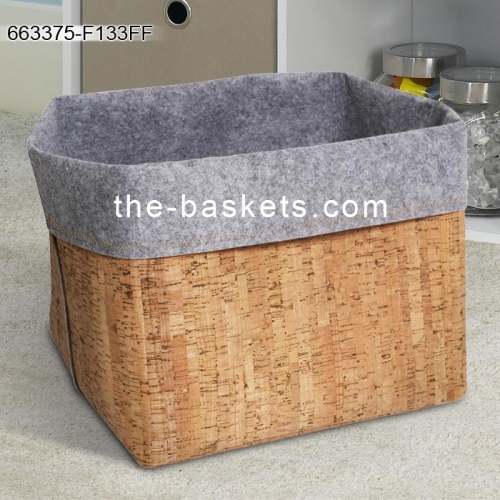 Foldable fabric storage basket