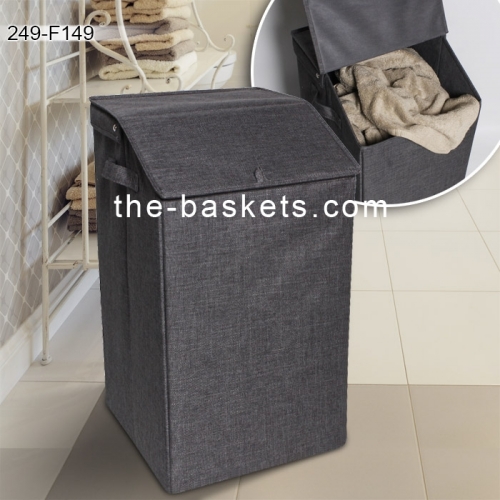 K/D Fabric laudnry basket with flat carrying handle