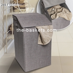 K/D Fabric laudnry basket with flat carrying handle