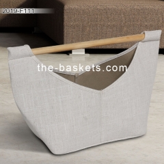 Foldable fabric storage basket