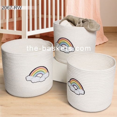 Cotton Rope Storage Baskets,NonFoldable