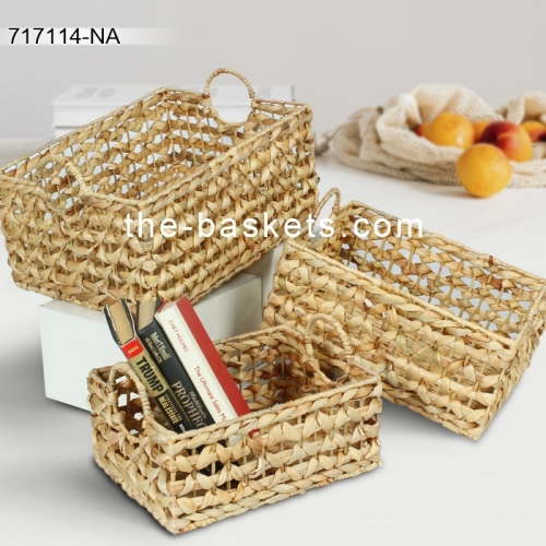 Water hyacinth storage basket