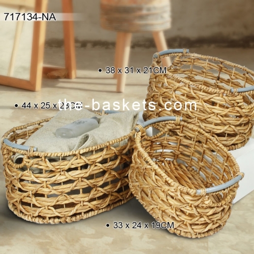 Water hyacinth storage basket