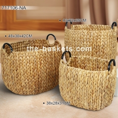 Water hyacinth storage basket