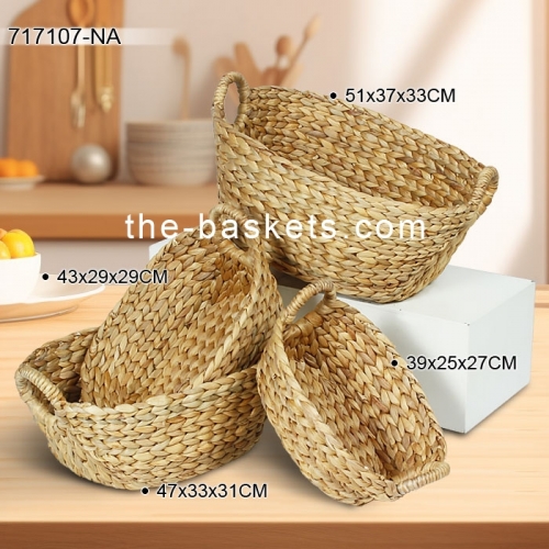 Water hyacinth storage basket