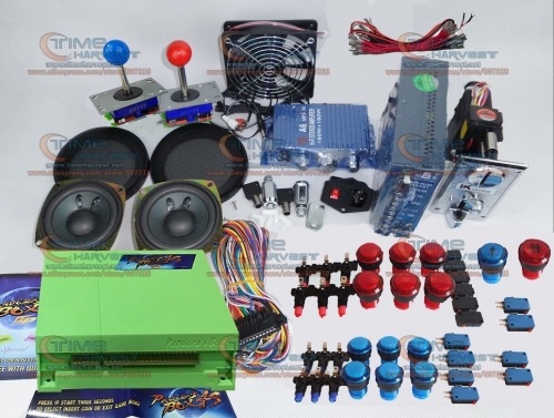 Arcade parts Bundles kit With 815 in 1 Pandora Box 4S Joystick Microswitch LED illuminated Buttons for Arcade Cabinet Machine