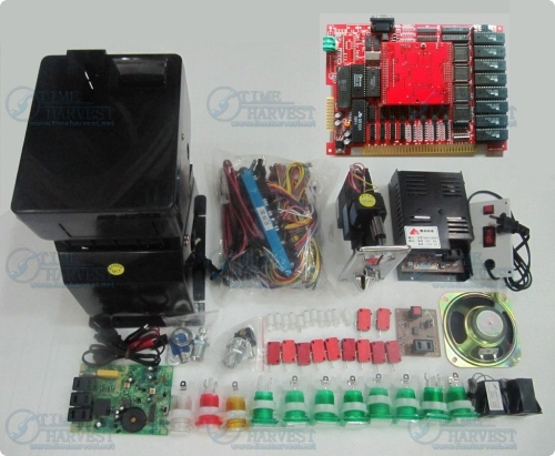 sell game kits with the GARAGE PCB, Coinhopper, coin acceptor, buttons, harness. etc for casino game machine same as the photo