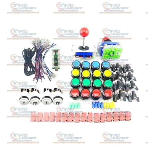 Arcade parts Bundles kits With Long shaft joystick illuminated buttons 2 player USB Encoder to Build Up Arcade Game Machine