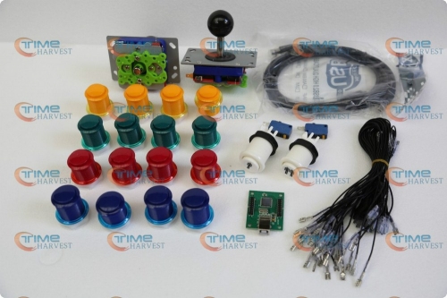 Arcade parts Bundles kit With Joystick,Pushbutton,Microswitch,2 player USB to Jamma board to Build Up Arcade Machine By Yourself
