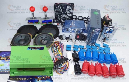 Arcade parts Bundles kit with Pandora Box 4S plus upgraded version game board American Style Joystick Button Coin mech Fan Net 