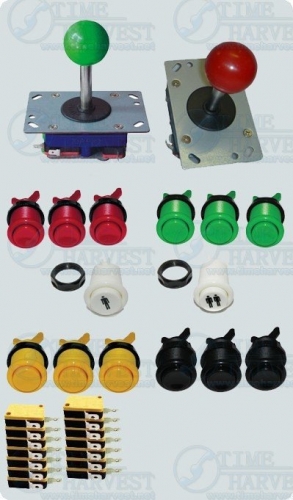 Sell 1 set kits joystick and buttons with microswitch/DIY Arcade parts Bundles for Arcade Game Machine/Coin operator cabinet