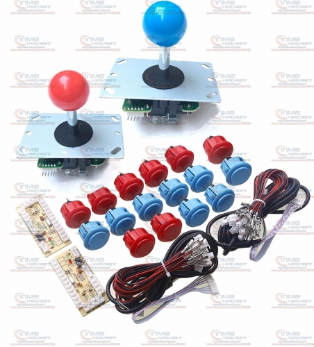 Arcade parts Bundles kit With Original Sanwa button 1 player Zero Delay USB Encoder 5 pin 8 way Joystick Build Up Arcade Console