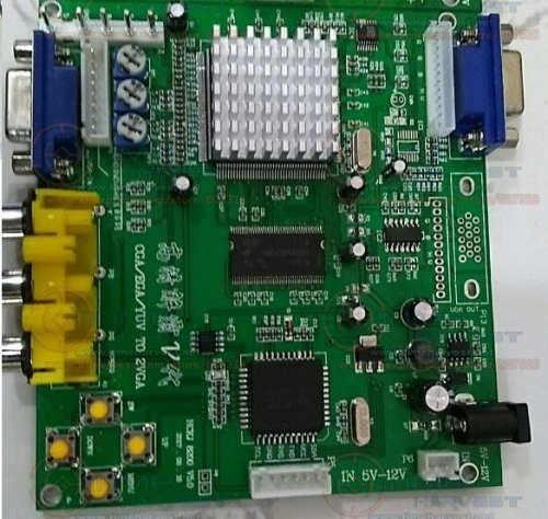 2 pcs RGB TO VGA Converter PCB CGA TO VGA converting board one VGA output for arcade game LCD monitor machine game cabinet
