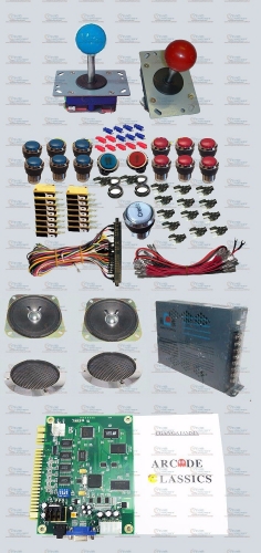 Arcade parts Bundles kit With Classics 60 in 1 PCB Joystick Microswitch Chrome LED Buttons harness Cable Build Up Arcade Machine