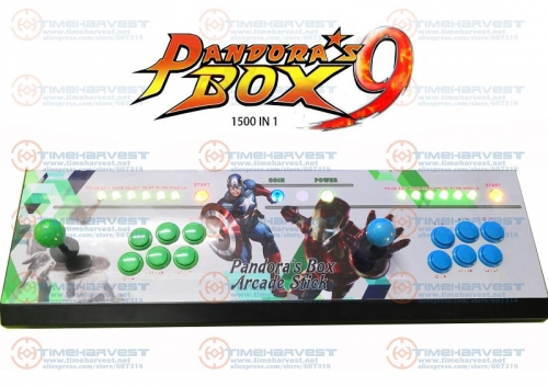 2 plysers Pandor box 9 arcade kit joysticks buttons console 1500 in 1 family TV game control with USB zero delay function