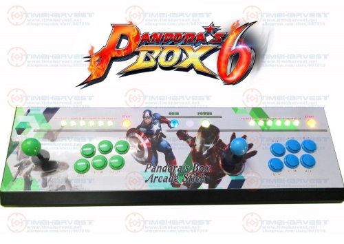 Pandora box 6 Family Game Console 2 Player 1300 in 1 TV Fighting Joystick Arcade Rocker with 4 cores CPU HDMI VGA 720P HD Output