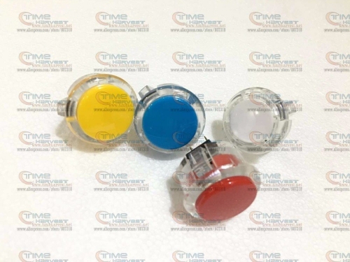 30mm Double color locking round push button High imitation button transparent edge button for Coin operator Arcade Game Machine