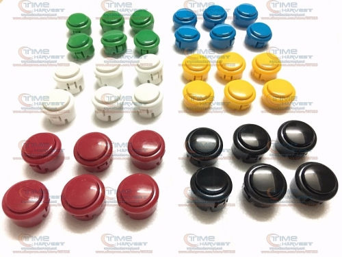 Free Shipping 16 pcs Imitate Sanwa Push Button built-in microswitch / Copy Sanwa Buttons Arcade Game Machine Cabinet accessories