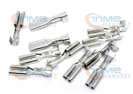 100 pcs 2.8mm Spade Quick Connector AWG .110 Silver Terminal Crimp Female Terminal for Chain cable Wires Arcade Jamma Harness