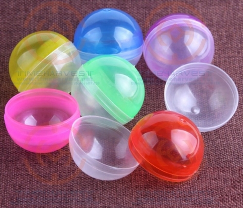 100 pcs/ bag The capsules ball 45mm capsules cover multicolor round sase empty plastic ball for Toy Vending Vending Machine