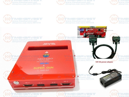 New Arrival 2 IN 1 CBOX MVS SNK NEOGEO CMVS + JAMMA CBOX converter with power adapter for 161 in 1 Game Cartridge &amp; Pandora box