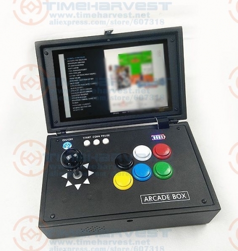 Raspberry Pi 3B+ 10 Inch LCD Video Game Console Includes 14K Games Installed Recalbox Mini Arcade Machine Portable Game Joystick