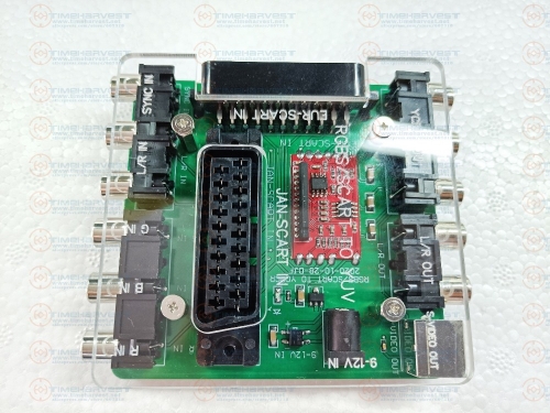 SCART RGBS to YUV YCBCR Video Converter SCART (JAP) & SCART (EUR) to YCBCR PCB Converting BOX for MD / SS / DC / PS/ SFC console