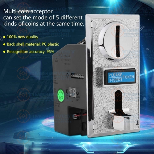 6 Kinds Different Coins Multi Coin Selector Acceptor for Arcade Video Games Vending Machine Part Support Multi Signal Output