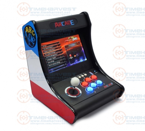 New Arrival 10 " LCD Mini Family Table Top Games Machine With 8000 in 1 Classic Game Board WIFI Normal joystick & LED Buttons