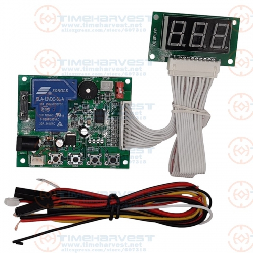 Timer control board 3 digits timer board PCB coin operated Timer Control Board Power Supply for coin acceptor selector device