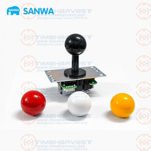 Original Japan Sanwa Joystick JLF-8YT-SK Arcade Stick 32mm Shaft 35mm Top Ball Zero Delay Control DIY PC PS3 XBOX Game Encoder