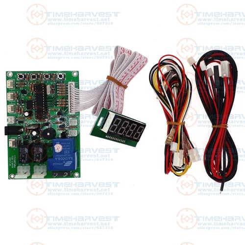 JY-141 Coin operated Timer control board With coin return function Power timer controller PCB with wires for car washing machine