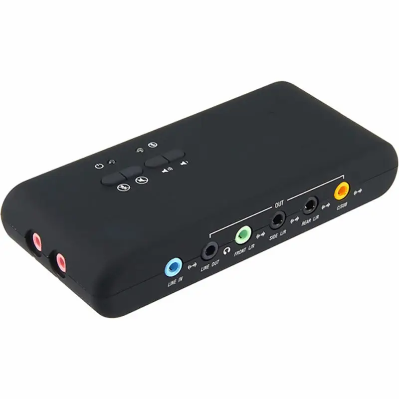 New USB 7.1 Sound card Cmi6206 Chipset Device External Sound Card with SPDIF &amp; USB Extension Cable 8 Channel out for PC compute