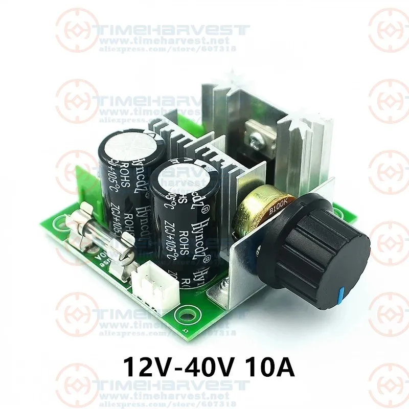 Good Quality DC 12V 24V 30V 40V 10A 13KHZ Auto PWM DC motor speed controller pump stepless variable adjust speed switch module