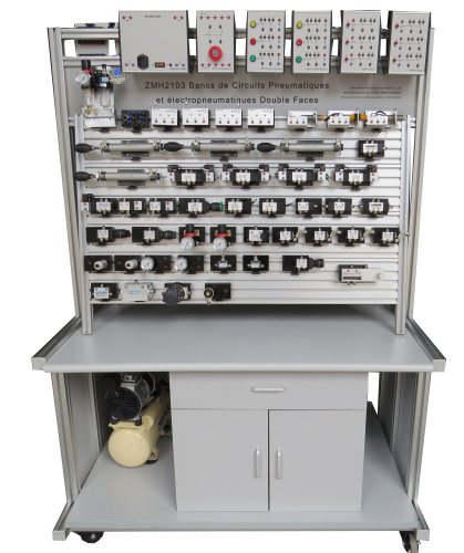 空気圧および電気空気圧ベンチ学校教育機器メカトロニクストレーナー機器