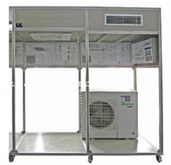 Modelo de treinamento de prática de condicionador de ar unidirecional com conexão de teto e teto equipamento didático Equipamento de instrutor de refrigeração