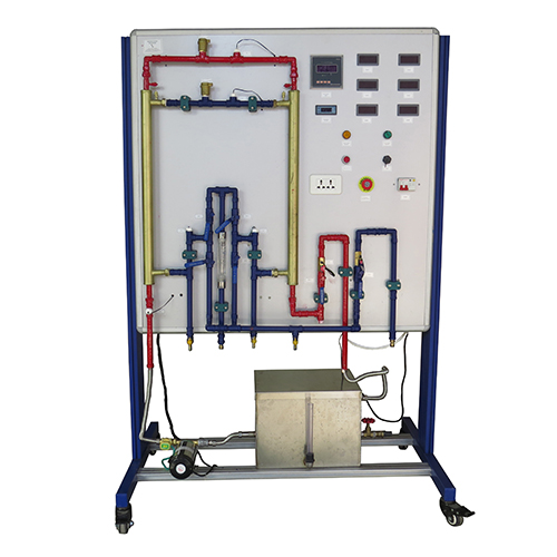 Equipamento hidráulico do banco do equipamento de laboratório educacional do permutador de calor concênico