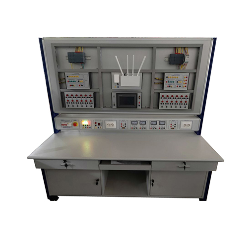 Plc com equipamento de treinamento de ensino de bancada de treinamento de comunicação de rede