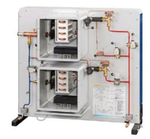11,1-modelo de un sistema de refrigeración con refrigeración y congelación etapa equipo de educación didáctica para el equipo de entrenador de condensador de laboratorio escolar