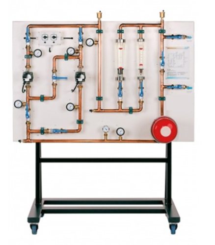 Painel de treinamento de bombas de circulação Equipamento educativo de ensino para laboratório escolar, equipamento educacional de transferência térmica