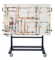 Painel de treinamento de circuito de aquecimento doméstico Equipamento de educação profissional para laboratório escolar Equipamento de banco hidráulico