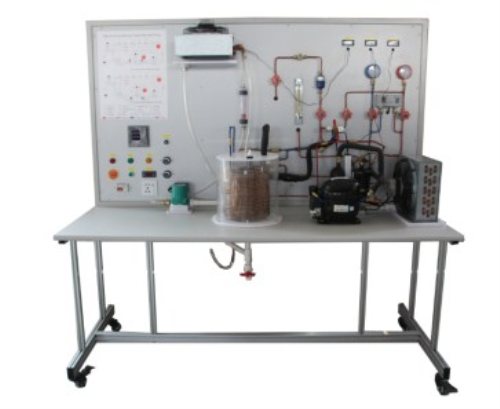 Ciclo de refrigeração por compressão de vapor Equipamento de ensino educacional para equipamento de treinamento de condensador de laboratório escolar