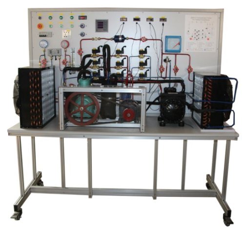 Instalación de unidad de aire acondicionado de refrigeración (tipo industrial) Equipo de entrenamiento de condensador educativo