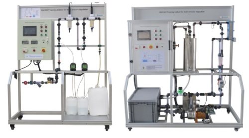 Dispositivo de treinamento de controle de processo (temperatura, pressão, nível de líquido, fluxo) Equipamento educacional de treinamento em mecatrônica