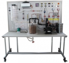 Refrigeration cycle with open compressor Didactic Education Equipment For School Lab Condenser Training Equipment