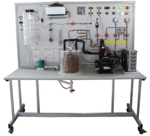 Refrigeration cycle with open compressor Didactic Education Equipment For School Lab Condenser Training Equipment