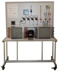 Ciclo de refrigeração de compressão de vapor Equipamento de educação vocacional para equipamento de treinamento de condensador de laboratório escolar